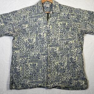 Vintage Go barefoot mens Hawaiian Hawaii tradition shirt Made in the USA mens -L